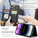 Vinich for iPhone 15 Pro Max Wallet Case with Card Holder, RFID Blocking Credit Slots Kickstand Shockproof Phone Cover Fit for iPhone 15 Pro Max 6.7" Black