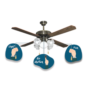 Aronon Ceiling fan 52 Inch With Lights