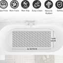 XIYUNTE Shower Mat Bathtub Mat Non Slip, 36''x16'' Soft and Comfortable Anti Slip Shower Mat, Eco-Friendly TPE+PP Shower Non Slip Mat with Powerful Suction Cups, Machine Washable, Easy to Cut, Grey