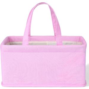 Mr. Pen Baby Diaper Caddy Organizer, Pink Quilted Fabric, Car Diaper Caddy, Portable