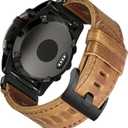 Soft Horween Leather Watch Band Compatible With Garmin, Strap For Fenix/Forerunner/Approach/MARQ/Quatix / D2 Series/Instinct/Epix/Tactix/Foretrex (root={'value': "20 mm / Middle (5.9'' - 8.7'')"}, Natural)