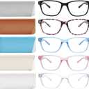 SIGVAN Reading Glasses 5 Packs Blue Light Blocking Eyeglasses Quality Spring Hinge Colorful Computer Readers for Women Men (5 Mix-3)