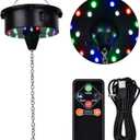 Rotating Disco Ball Motor Light, 6-12RPM Adjustable Speed Disco Ball Spinner Light 18LEDs for 8~24'' Large Heavy Duty Mirrorball Motor,Wedding Birthday DJ Party Decor Outdoors Upgrade Rotator