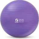 Gruper Yoga and Pilates Ball, Gym Ball for Fitness, Yoga, Workout, Pregnancy and Physical Therapy,Quick Pump Included,Great as Yoga Ball Chair for Office or Home Gym Equipment (Purple), S