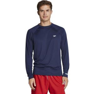 Speedo Men's UV Swim Shirt Easy Long Sleeve Regular Fit (Peacoat), S