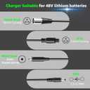 54.6V 2A Charger for 48V Lithium Battery Compatible with Battery Charger,Equipped with 4 Output Heads