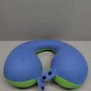 COOLBEBE Kids Travel Neck Pillow, Softly Double Support Neck Pillow for Car & Airplane, Traveling Gifts for Toddler & Children (1, Bluish Green)