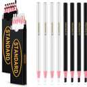 Sabary 22 Pcs Peel off China Marker Pencils Grease Wax Drawing Marking Crayon Pencil for Wood, Garments, Metal, Paper, Fabrics, Leather, Vinyl, Drawing Pen, Black, White