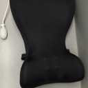 Seat Cushion & Lumbar Support Pillow Set for Office Chair, Ergonomic Pillow for Sciatica Pain Relief, Memory Foam Back Support Pillow & Chair Cushion for Car seat, Desk Chair (Black)