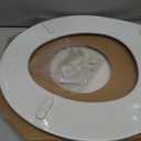 Mayfair Cassel Slow Close Toilet Seat, Easy Clean, Non Slip Premium Wood Seat, Easy Install, Made in USA, Round, White