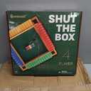 Large Shut The Box Game Wooden for 4 Players - Math Games -Family Games for Kids and Adults - 14-inch Close The Box Game 12 Numbers - Family Board Games, 8.86 x 8.86 x 1.34 inches