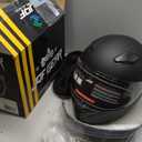 Full Face Motorcycle Helmet WS-607 DOT Approved Motorbike Racing Street Bike Helmets for Adults with Visor (Medium, Flat black BB)