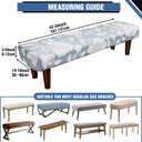 Gdmhy Dining Bench Seat Cover,Washable Durable Bench Slipcover, Stretch Floral Printed Seat Cushion Cover,Protector Ottoman Bench Cover for Bedroom, Kitchen, Hotel, Banquet (Flower-E)