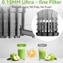 Cold Press Juicer - 5.3" Large Feed Chute Juicer Machines for Whole Vegetables & Fruits, 99% High Juice Yield, Quiet & Easy to Clean Slow Masticating Juicer, BPA-Free, Preserves More Nutrients (Black)