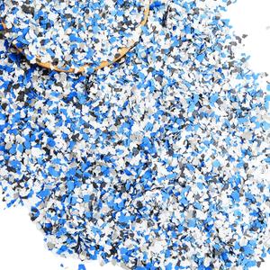 Taiyin 2.8 Kg/ 6.17 lb Blend Decorative Color Chips Epoxy Flakes for Garage Floor Blend Concrete Coatings Paint Chips for Wall Interior Exterior Basement(Black, White, Blue, Grey,2-4 mm)