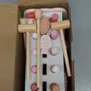 Joyreal Montessori Toys for 1 Year Old Girl Gift - Pink Wooden Hammering Pounding Toy with Xylophone & Fishing Game - Toddler Learning Activities for Kids 1+ 2 3 Year Old Christmas Birthday Gifts