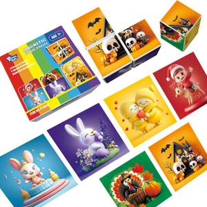 Pairez Toys Magnetic Blocks for Toddlers Aged 1-3, Large Building Cubic Puzzle Game in Holiday Theme: Christmas, Easter, Birthday, Thanksgiving, Halloween, Valentine's Day