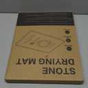 Small Stone Dish Drying Mat for Kitchen Counter, 15.7"12" & 8"x4" Quick Dry Stone Mats, Foldable Water Absorbing Diatomaceous Earth Drying Dish Pad for Countertop Bottles Utensils Cup(Gold White)