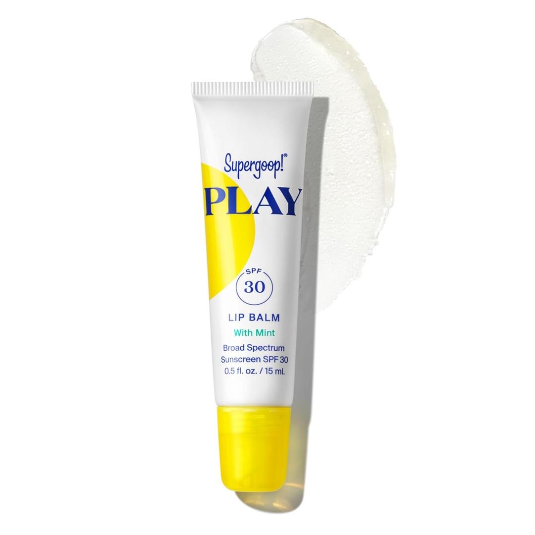 Supergoop! PLAY Lip Balm SPF 30 - Broad Spectrum SPF Lip Balm with Hydrating Honey, Shea Butter & Sunflower Seed Oil - Great for Active Days (0.5 Fl Oz (Pack of 1))