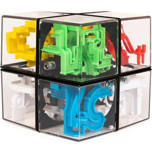 Rubiks, Perplexus Hybrid 2 x 2 Gravity 3D Maze Game Brain Teaser Fidget Toy Puzzle Ball, for Kids & Adults Ages 8 and up