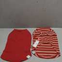 KYEESE 2-Pack Waffle Dog Shirts for Small Dogs Stretchy Dog T-Shirts Lightweight Pet Tank Top Sleeveless Striped Dogs Shirt Vest Breathable, Large, Red+Striped (Large (12-18lbs)