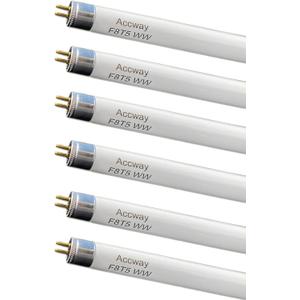 (6 Pack) F8T5/WW 12 Linear Fluorescent Light Bulb, 8W Warm White T5 Tube, 3000K Soft White Lamp, G5 mini Bi Pins Base Replacement for Under Cabinet Light, RV, Closet