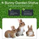 Bunny Decor Yard Decorations Outdoor, Set of 3 Resin Garden Statues Rabbit Figurines Yard animals statue, Bunny Statue for Home Garden Decor Easter Decorations