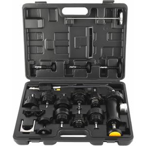 KUNTEC 18pcs Universal Radiator Pressure Tester Vacuum Pump Type Cooling System Kit