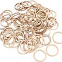 SEWACC 100pcs Wood Frames Flower Decorations Natural Wood Frame Circles for Crafts en Dream Catcher Rings Rings for Crafts DIY Decor Scrapbook Log Chips Dreamcatcher, 5cm
