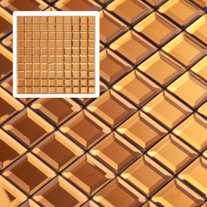 5 Sheets Peel and Stick Silver Square Flat Mirror Mosaic Tiles for Kitchen Backsplash and Bathroom Wall