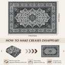 Area Rug for Living Room, 5x7Ft Machine Washable Grey Rugs for Bedroom, Non-Slip Vintage Carpet for Office Dining Room Nursery Farmhouse