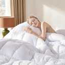 DOWNCOOL Comforters Full Size, Duvet Insert,White All Season Duvet, Lightweight Quilt, Down Alternative Hotel Comforter with Corner Tabs (White, Full 82x86 Inches)