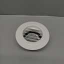 HG Power Soffit Vents 4 inch, Round Vent Cover with Built-in Screen Mesh, ABS Louver 4 Exhaust Vent for Exhaust Fan, HVAC Ducting, Bathroom, Kitchen, Garage Use, 100mm, White