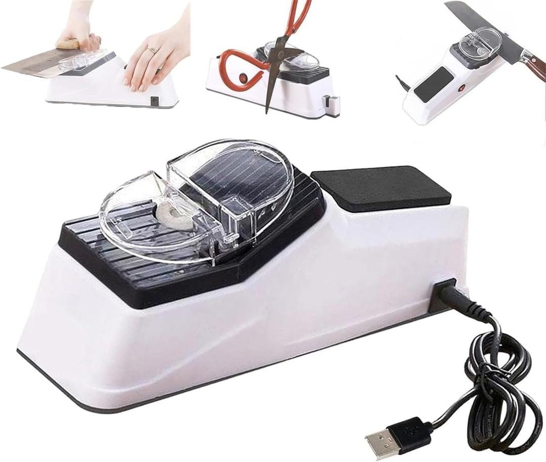 Besyner Sharp Pro,2026 New USB Electric Knife Sharpener,With Replacement Grinding Tools,Double Sided Knife Sharpener,Quick Sharpening & Polishing,Stable Non-slip Base