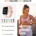 Smart Watch for Women Android & iPhone [40mm 3 Bands, Cloud Star Pink]