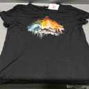 T Shirts for Women Crewneck Boho Flowers Wildflowers Graphic Tees 2025 Summer Cute Shirts Short Sleeve Tops (X-Large)