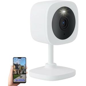 GMK Security Cameras for Home Indoor, 2K Color Night Vision Motion Detection 2-Way Audio Cloud SD Storage 2.4GHz WiFi Wired Camera