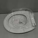 Ansffer Toilet Seat Round Soft Close16.5'', Toilet Lid Slow Close Quiet No Slam, Easy Installation & ReleaseSafe PP Material Easy Clean, Comfortable Ergonomic Design, 2 Years Support, White Plastic
