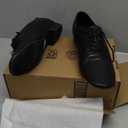 Men's Ballroom Dance Shoes Black Leather Sole Tango Salsa Latin Character Shoe (11) 
