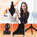 FDW Manikin 60-67Height Adjustable Female Dress Model Display Torso Body Tripod Stand Clothing Forms (Black, 60-67 Inches)