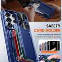 Vizvera for Samsung Galaxy S26 Ultra Case Wallet RFID [Cards Holder][Camera Cover][Edge Raised] Full Body Rugged Shockproof Silicone Phone Case for Galaxy S26 Ultra 6.9" 2026,Blue