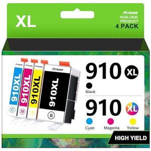 910XL Ink for HP 910XL Ink Cartridges Combo Pack Replacement for HP 910 Ink Cartridges for HP Printers HP910XL Work for Office Jet Pro 8020 8025 8028 8010 Printer, Black and Color