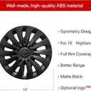 KAVANIC 4pcs Hubcaps Fits for Tesla Model 3 Highland 2024-2025 Wheel Covers 18 Inch Symmetry Design Rim Protector Matte Black ABS Wheel Cover for 18" Photon Wheels (RWD/AWD)