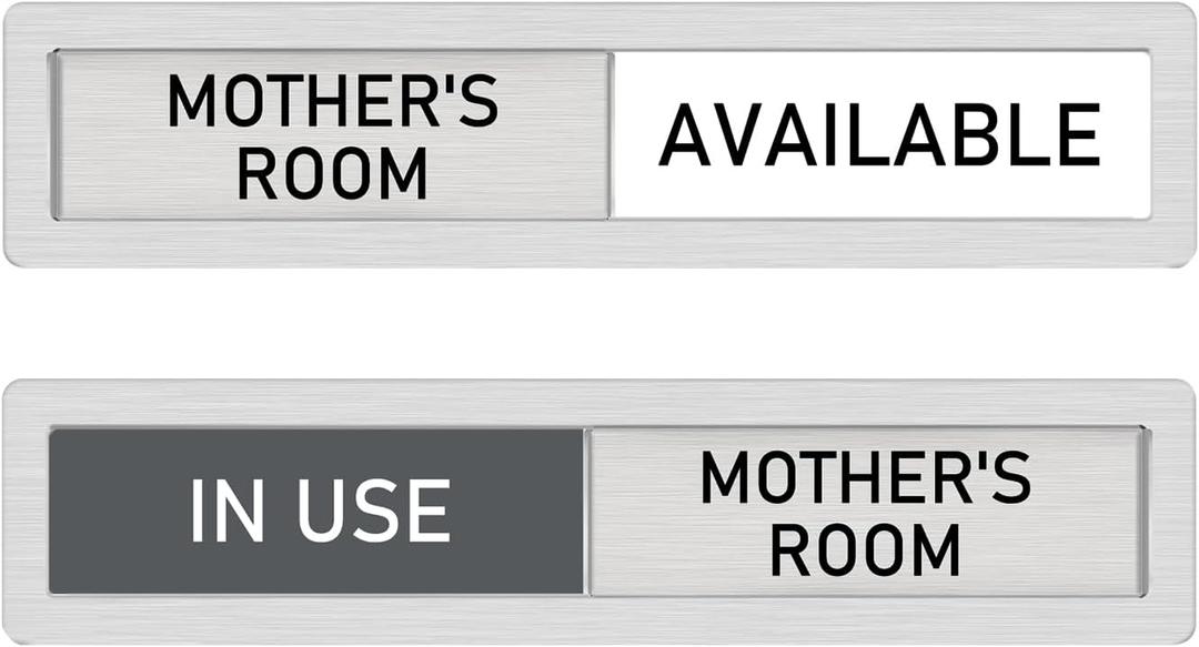 2 x In Use Available Privacy,Vacant Occupied Slider Door Indicator for Mother's Room,In Use Stainless Steel Privacy Sliding Door for Office, Do Not Disturb for Wellness Room, Office,Business-7"x1.5"