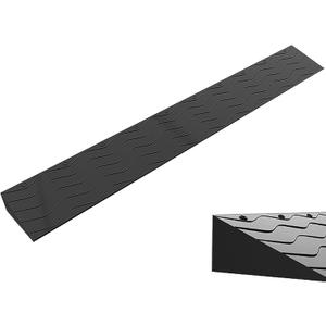 1 Pack Plastic Curb Ramps Entrance Kerb Ramp Portable Lightweight Threshold Ramp for Wheelchair Home Entry Bathroom Floor Tile (Black, 6cm/2.4" Rise high)