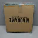 MAONAME 13" Gold Round Decorative Tray for Coffee Table, Modern Serving Tray with Handles, Plastic Ottoman Trays, Bathroom Decor