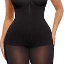 FeelinGirl Shapewear Tummy Control Post Surgery Body Shaper Compression Garment Butt Lifter (Small, Black)