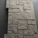 Ekena Millwork 49"W x 24 1/2"H x 1 1/4"D Castle Rock Stacked Stone, StoneWall Faux Stone Siding Panel, Sandstone