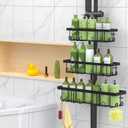 vorona Shower Caddy Hanging, 3 Tier Adjustable Rustproof Shower Organizer Hanging, Anti-Slip Buckle, Stainless Steel Shower Racks for Inside Shower with 8 Hooks, Shower Rack Bathroom Accessories