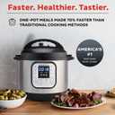 Instant Pot Duo 6 Qt 7-in-1 Electric Pressure Cooker, Stainless Steel
Slow cooks, makes rice and yogurt, steams, sautés, warms and sterilizes, with an app featuring 800+ recipes.